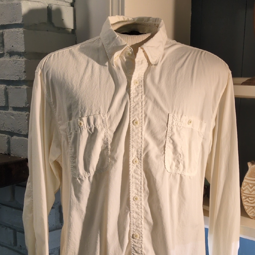 Tommy Bahama Cream Button-Up Shirt